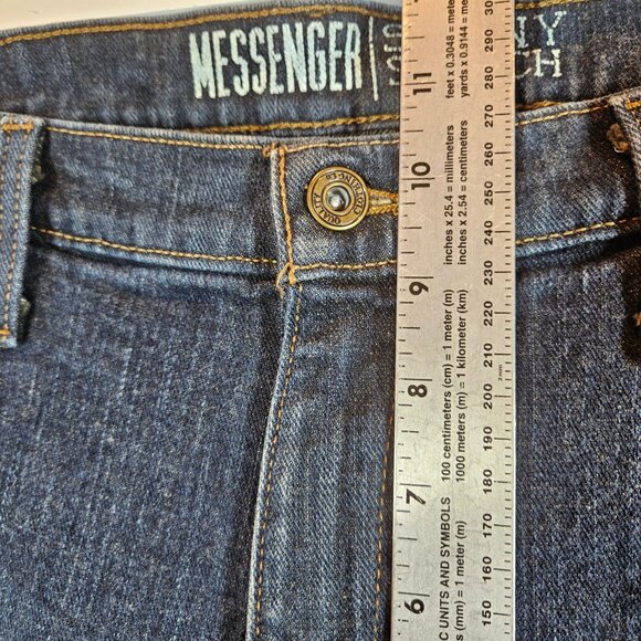 Freeworld Mens 38 Messenger Skinny Stretch Dark Wash Jeans hipster casual retro - Picture 6 of 14